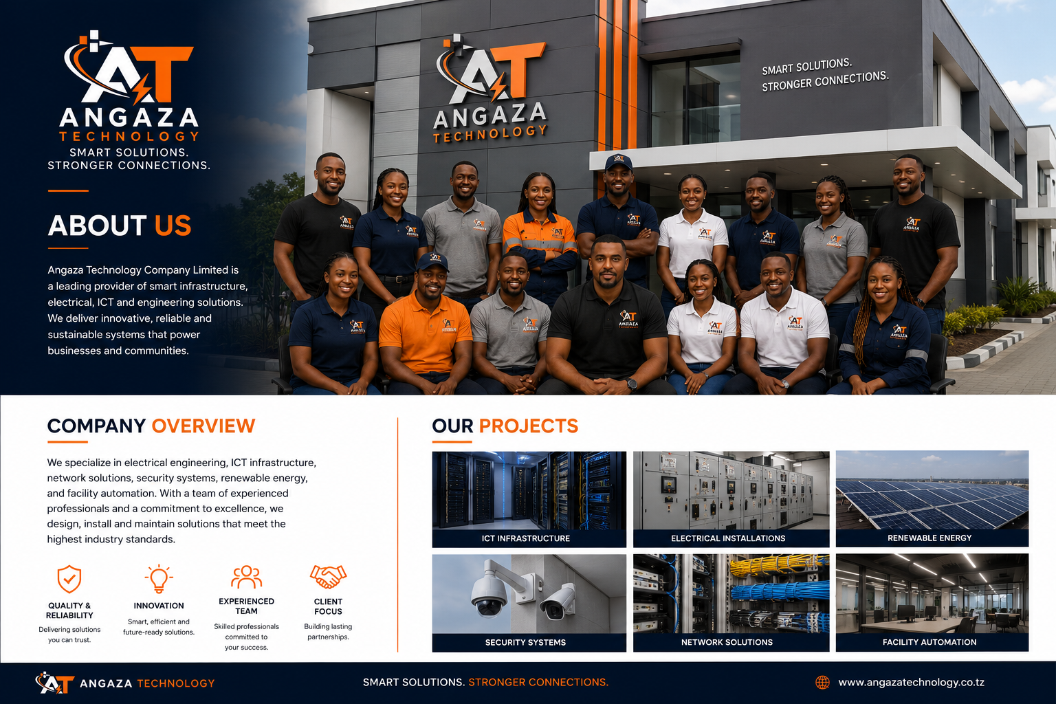 Angaza Technology building infrastructure project in Dar es Salaam Tanzania