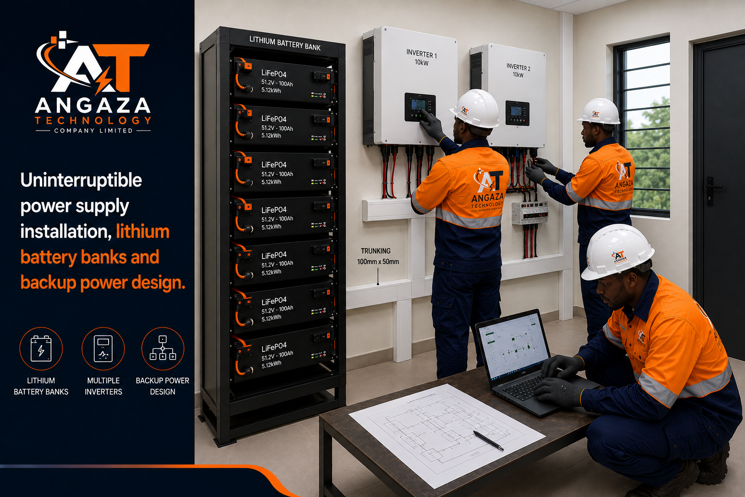 Angaza Technology – UPS and Backup Power professional installation and service in Tanzania