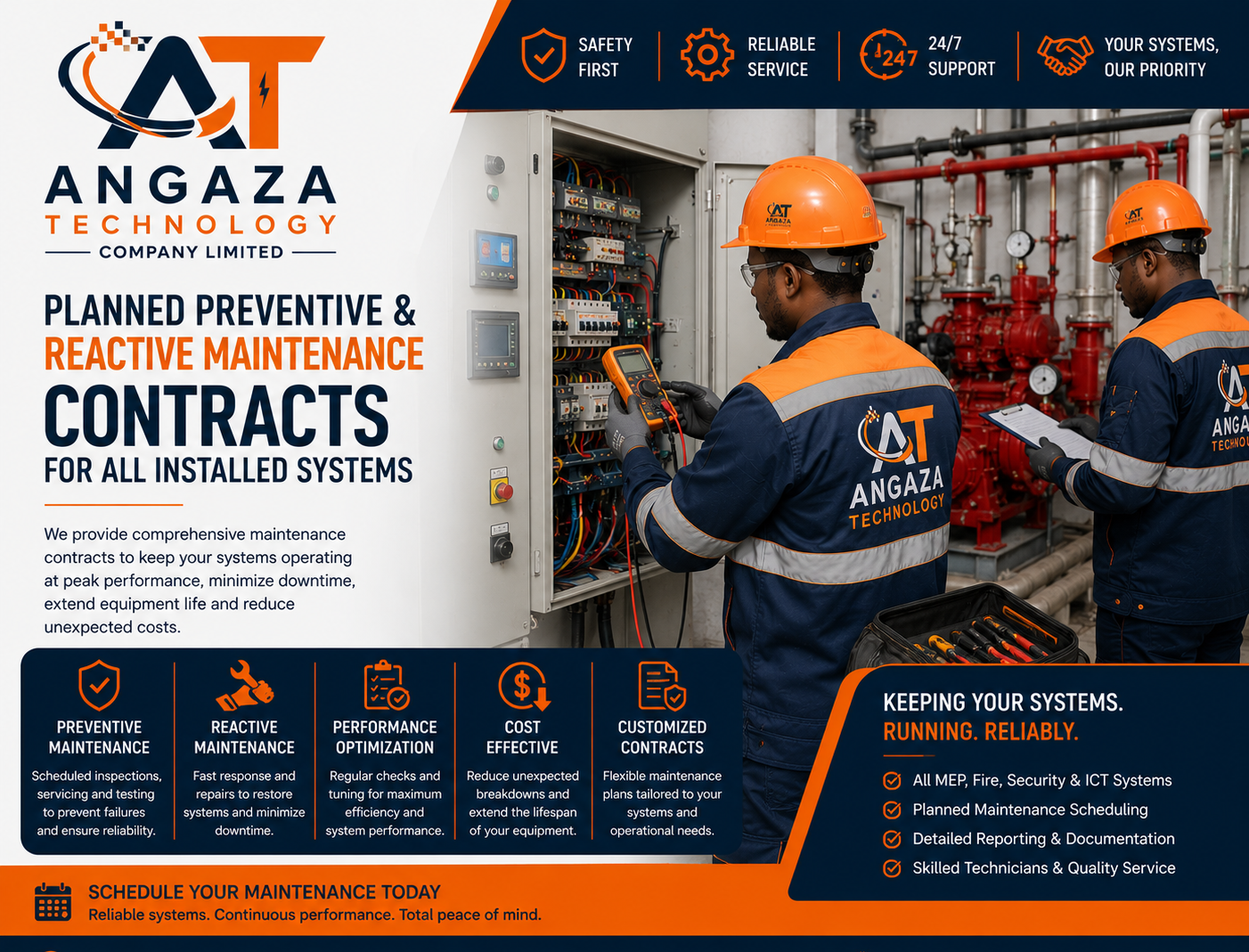 Angaza Technology – Maintenance Service Contracts professional installation and service in Tanzania