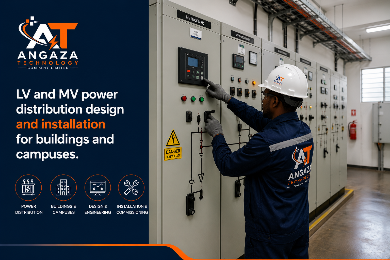 Angaza Technology – Power Distribution Systems professional installation and service in Tanzania