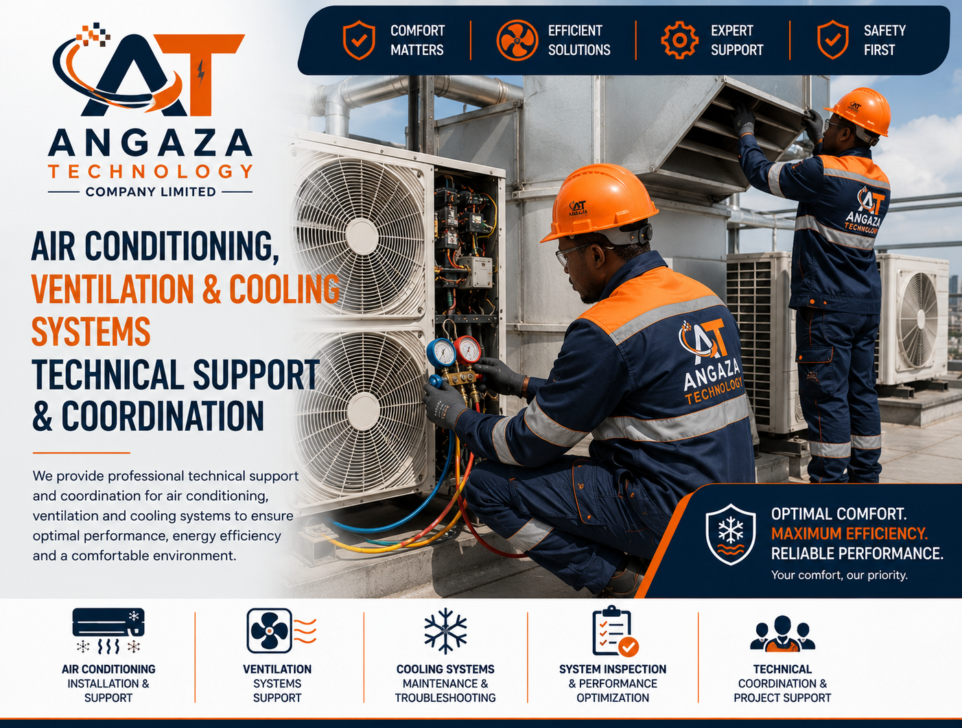 Angaza Technology – HVAC-Related Support professional installation and service in Tanzania