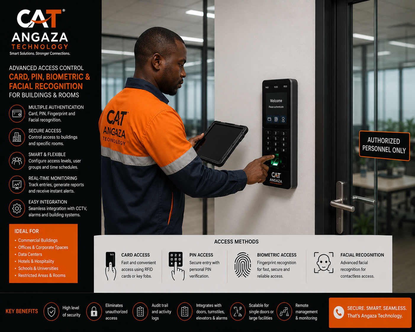 Angaza Technology – Access Control Systems professional installation and service in Tanzania